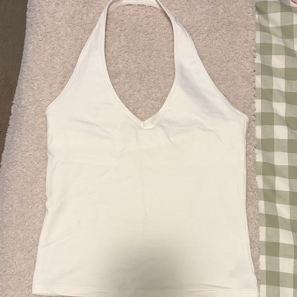 White Halter Top